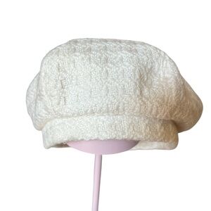 Kate Landry Cream Wool Blend Beret